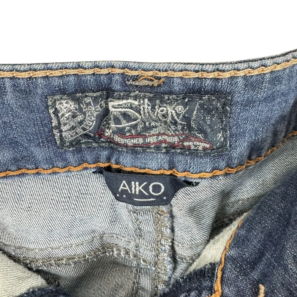 Silver Jeans Aiko Mid Capri Medium Wash‎ Straight Leg Cotton Blend Women's Sz 29